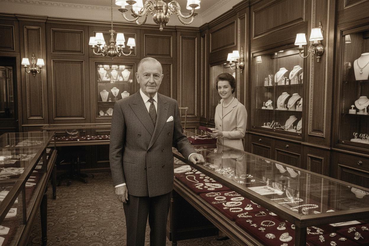 Old guy image of jewellery store 1960s
